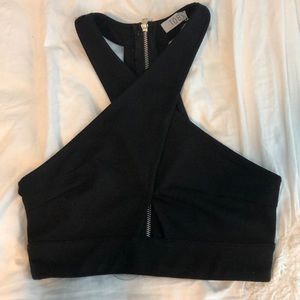 Toni black crop top